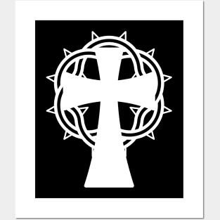 Celtic Cross And Crown Christian Logo Posters and Art